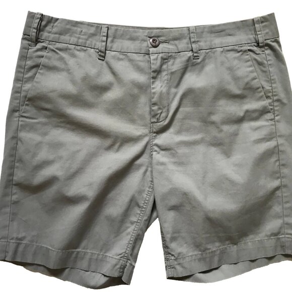 G1 Goods Everyday Bermuda Shorts Womens 10 Gray Cotton Twill 7.5" Inseam Mid - Picture 3 of 11